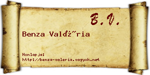 Benza Valéria névjegykártya