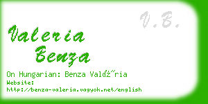 valeria benza business card